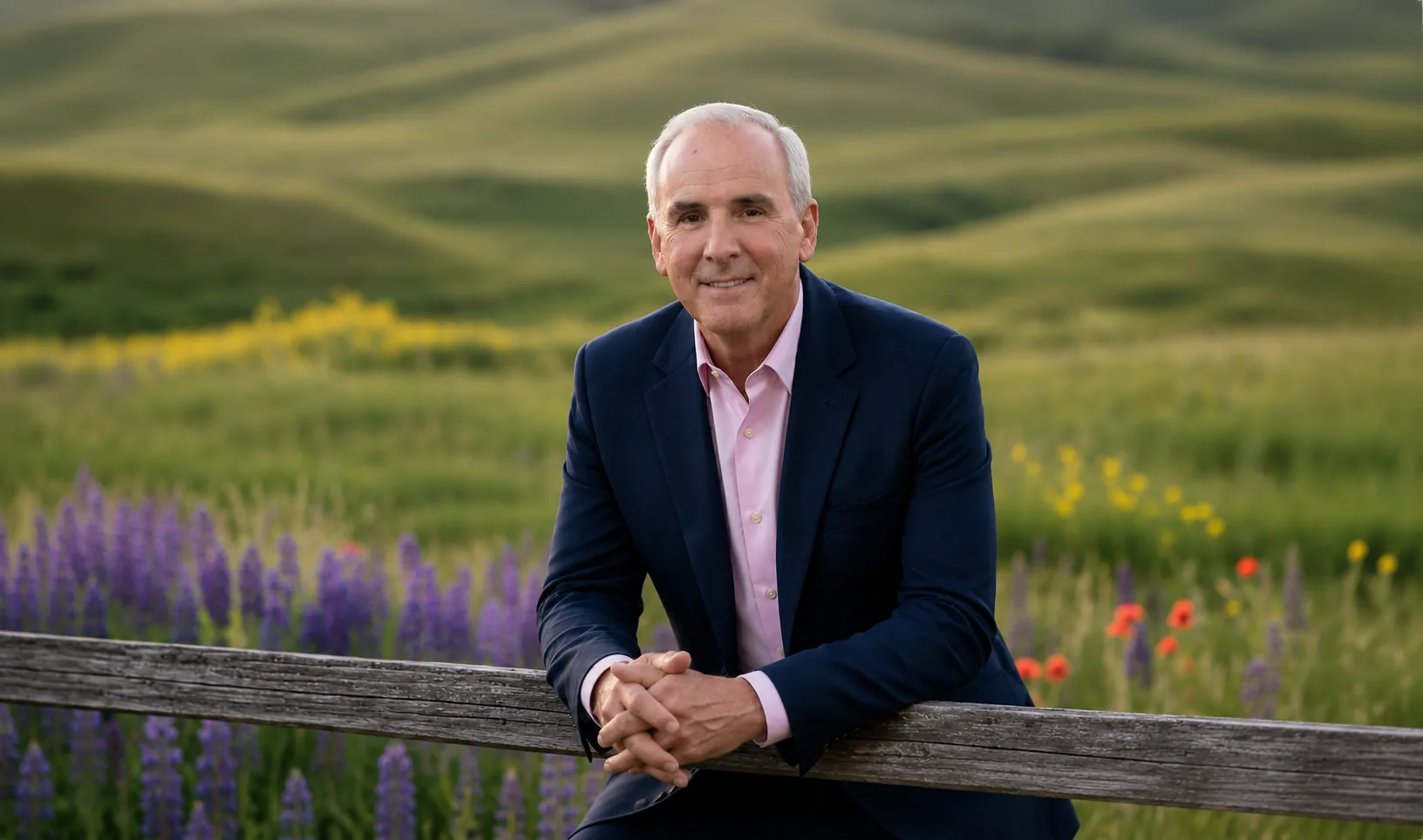 Tom Claycomb at a Kentucky pasture fence